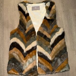 Tart Collections Multicolor Faux Fur Vest